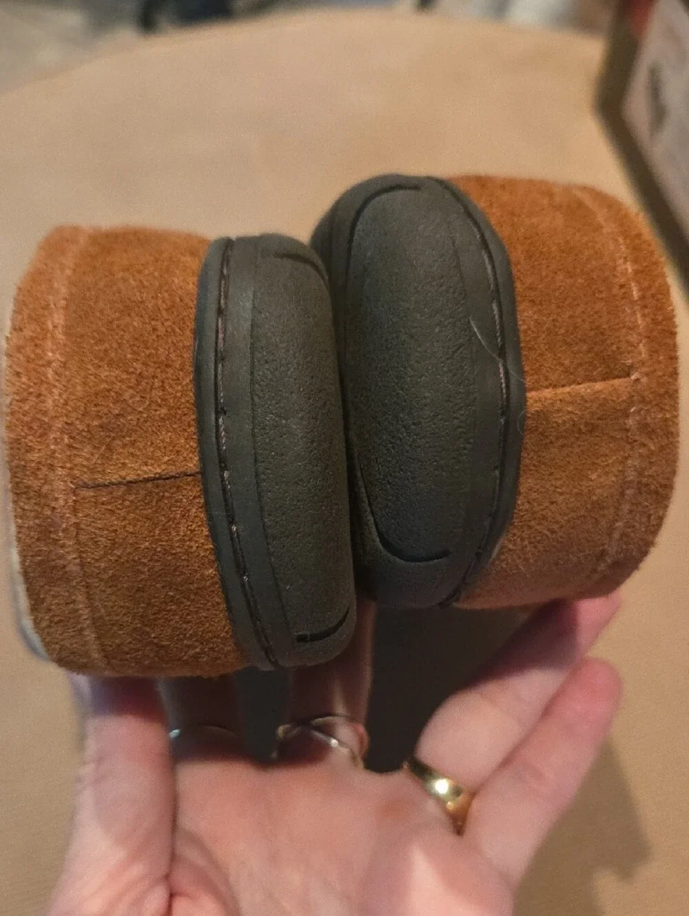 NWT Staheekum Brown Suede Atlas  Slippers with Shearling Lining 10M